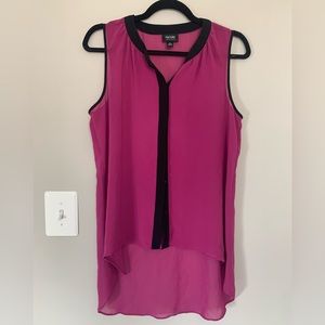 Nicole by Nicole Miller Magenta Sheer Blouse